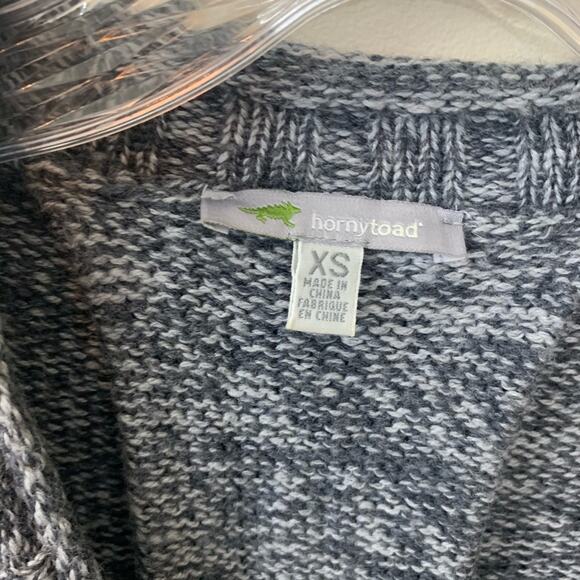 Horny Toad Marvelous Long Merino Wool Gray Long Sleeve Cardigan - Picture 3 of 6